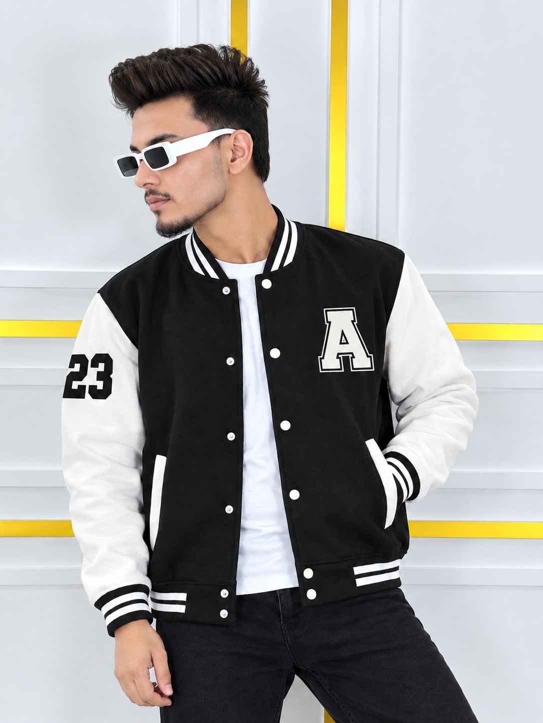 Stylish Cotton Varsity Jacket for Men | 300 GSM Premium Quality Photo 6