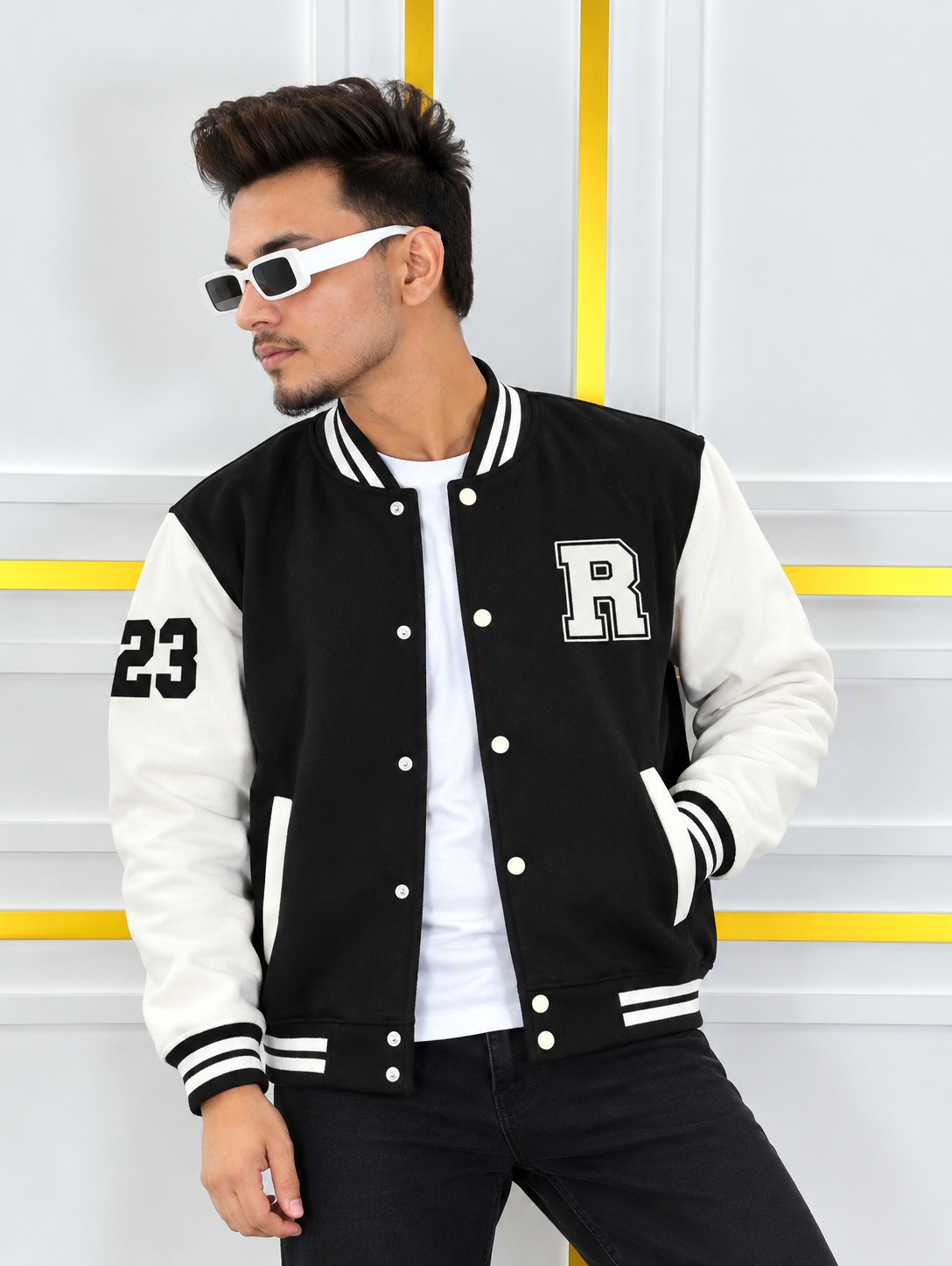 Stylish Cotton Varsity Jacket for Men | 300 GSM Premium Quality Photo 2