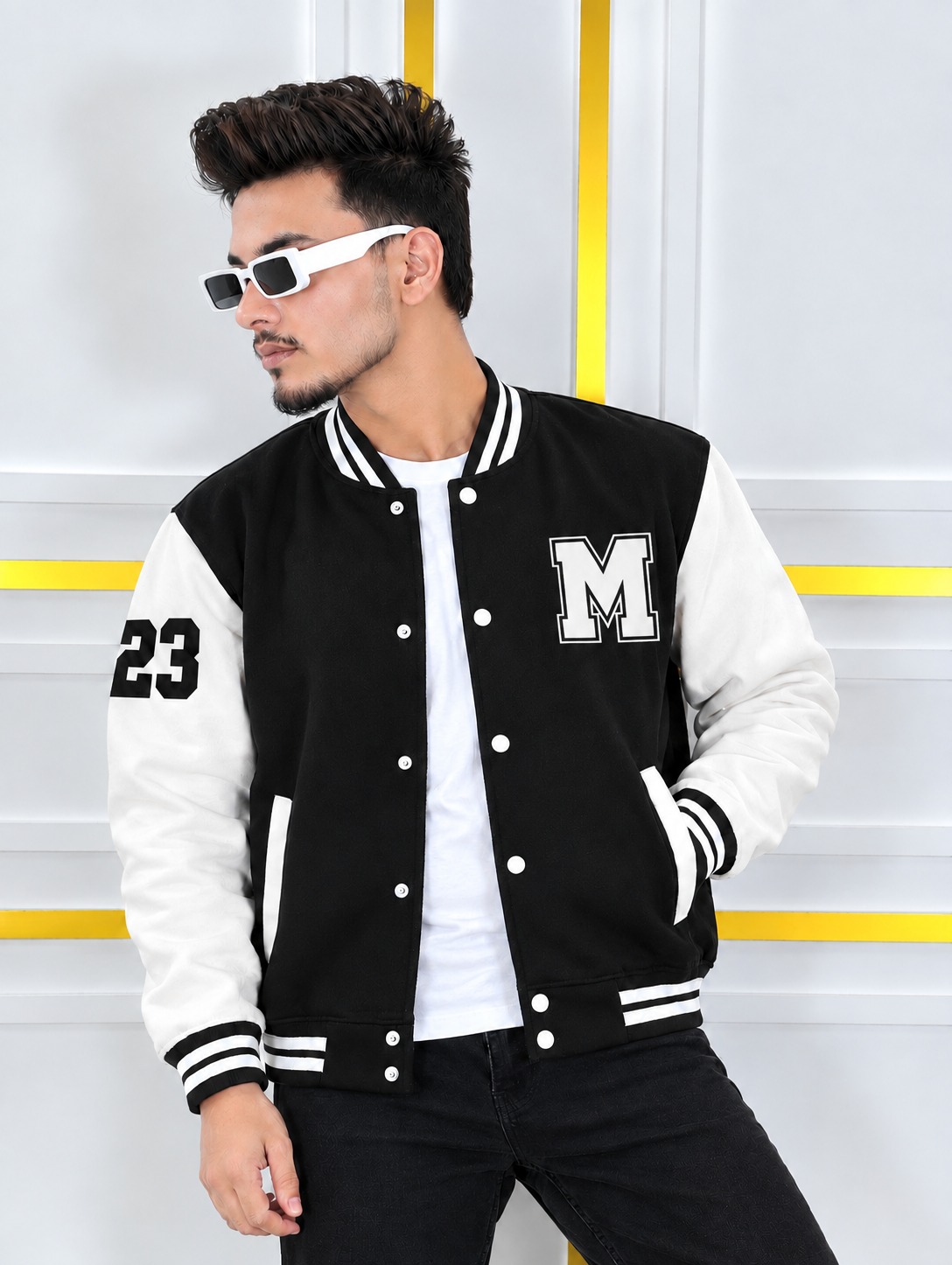 Stylish Cotton Varsity Jacket for Men | 300 GSM Premium Quality Photo 7
