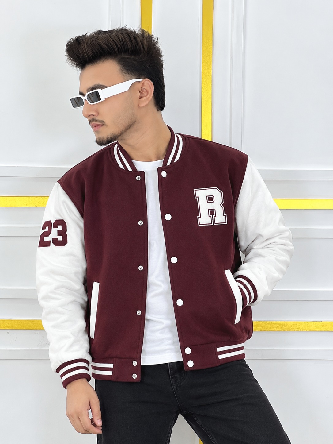 Stylish Cotton Varsity Jacket for Men | 300 GSM Premium Quality Photo 4