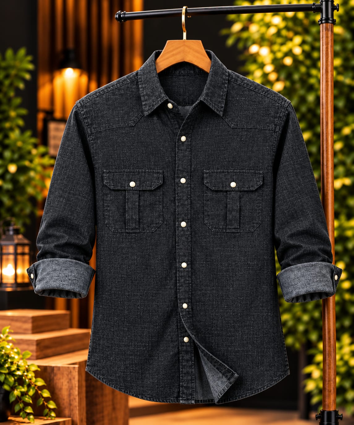 Premium Trendy Denim Shirt for Men | 220+ GSM Stylish Denim Photo 2