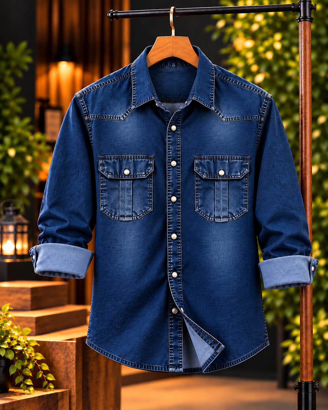 Premium Trendy Denim Shirt for Men | 220+ GSM Stylish Denim Photo 5