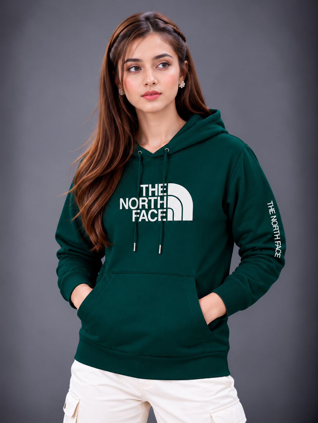 Premium Stylish Ladies North Face Hoodie | 330–350 GSM Cotton Photo 5